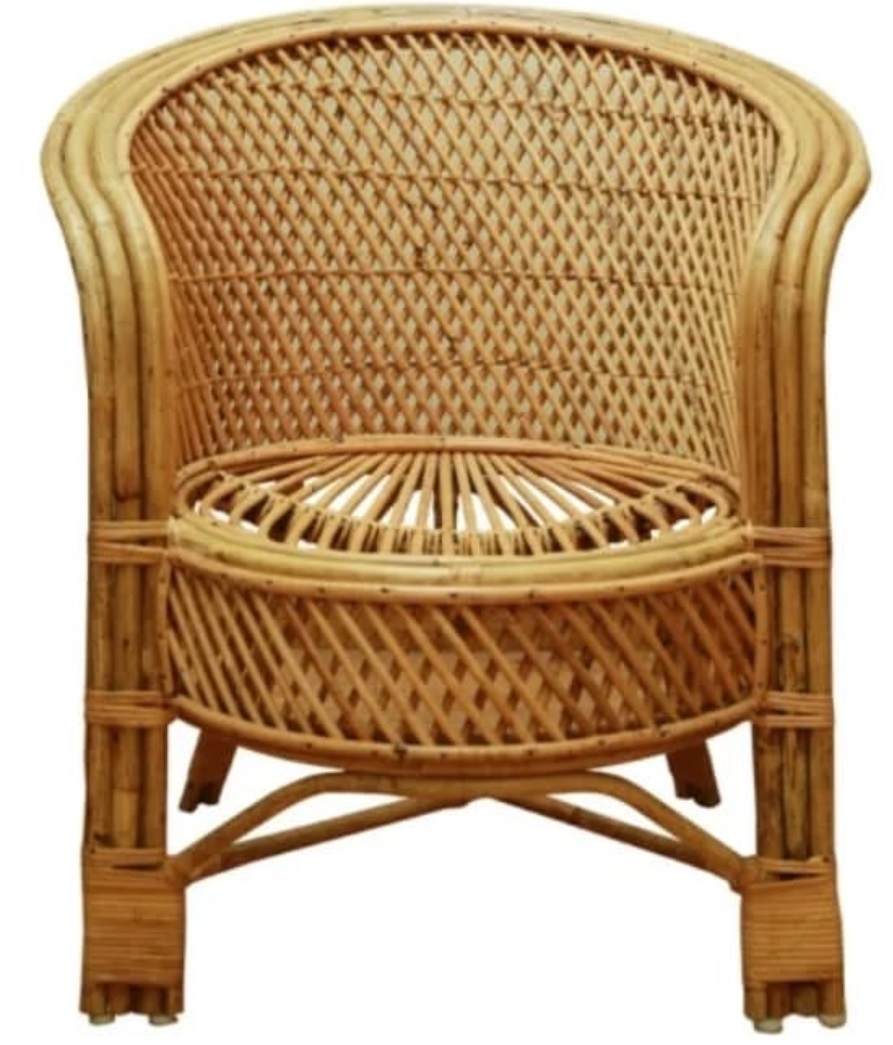 CANE CHAIR  Cane Chair for Garden, Balcony Chair, Arm Chair, Room Chair, Lawn Chair, Indoor Outdoor with Cushion